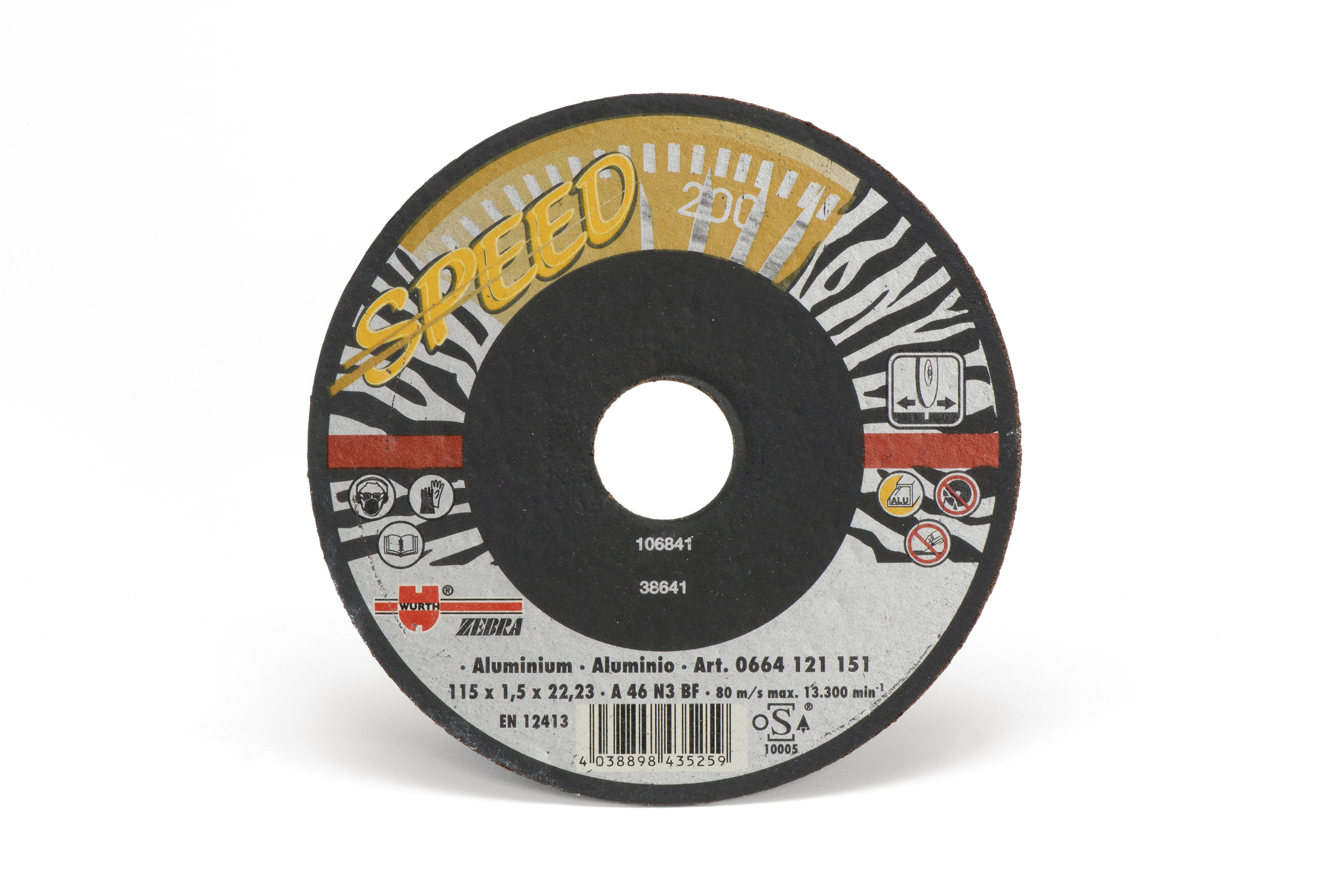 ZEBRA SPEED ALU 125MM (5") X 1.5MM (0.06")*
